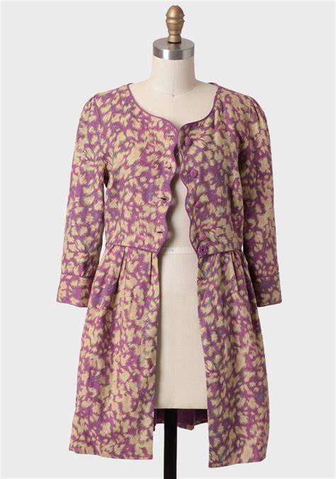 Sinead Orchid Coat By Darling Uk Modern Vintage Outerwear Stylish