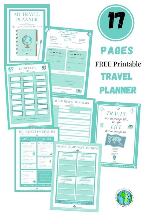 Free Printable Travel Planner Travel Planner Travel Itinerary