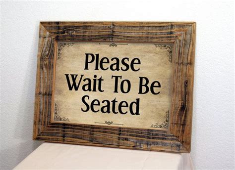 Elegant Sign With Reclaimed Wood Frame In Beige And Black Saying