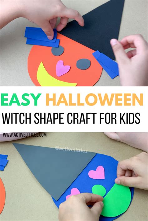 Halloween Witch Shape Craft And Activity For Kids Active Littles