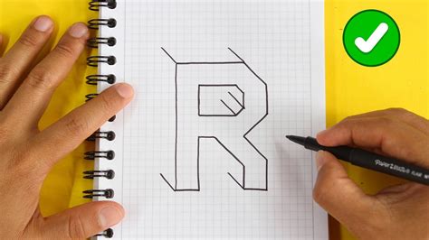 Dibujos 3d Como Dibujar Letra En 3d Letra R How To Draw 3d Letters