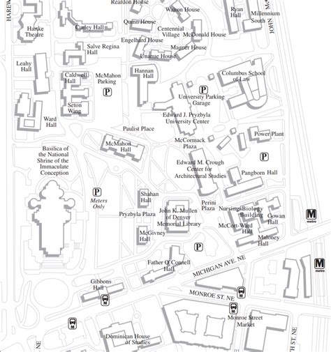 Catholic University Of America Campus Map United States Map