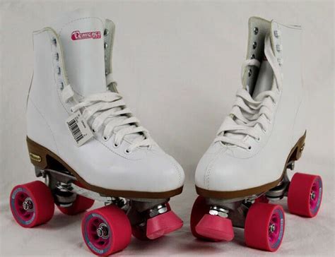 Chicago Skates 400 Womens Classic Roller Skates White Pink Skates