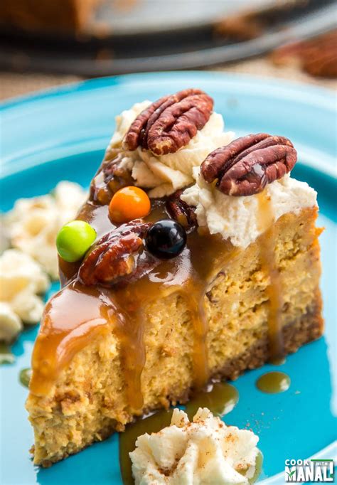This recipe gets it right on! Pumpkin Cheesecake - Cook With Manali