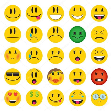 Emoticons Smile Icon Set Stock Vector Image By ©littlecuckoo 117138680