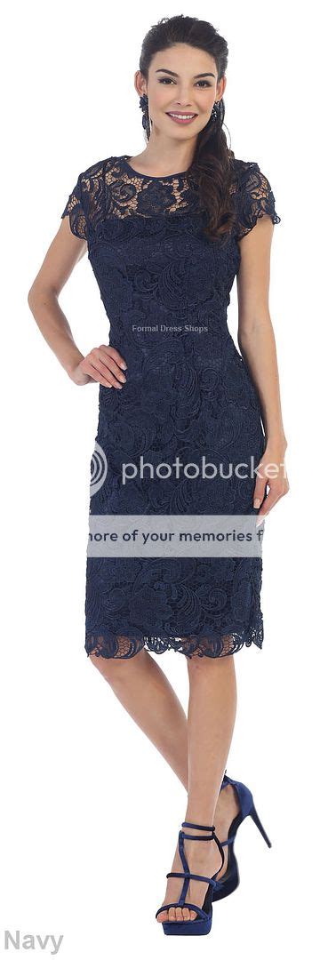 Classy Mother Of The Bride Groom Short Designer Lace Demure Dress