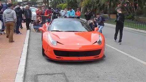 This video features a ferrari 458 speciale with fi exhaust system (fi = frequency intelligent), r3 wheels and definitely the loudest i've ever heard! Liberty Walk Ferrari 458 LOUD revs & hydraulic suspension in Monaco! HD - YouTube