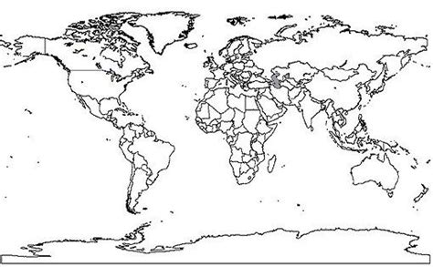 Black & white without labels morgane keyser view map download image. World Map with Countries without Labels | Free printable world map, World map with countries ...