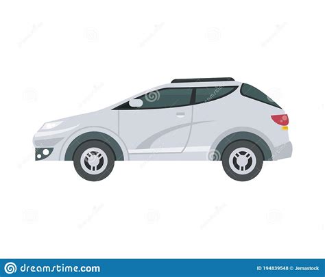 Isolated White Car Vector Design Stock Vector Illustration Of