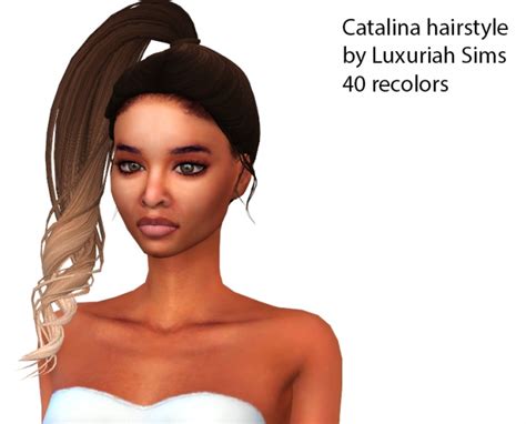 Doris Long Ponytail Hairstyle P At Luxuriah Sims Sims
