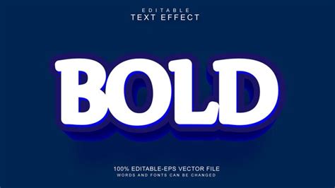Premium Vector Bold 3d Editable Text Effect Editable