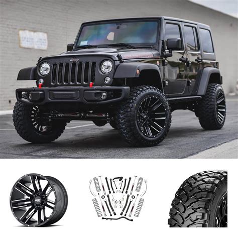 2017 Jeep Wrangler Jk 20x12 Wheels Tires Suspension Package Deal