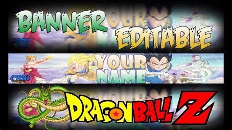 Banner Editable De Dragon Ball Z Tutorial Youtube
