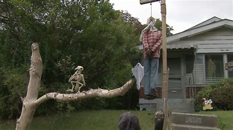 Neighbors Protest Halloween Display Youtube