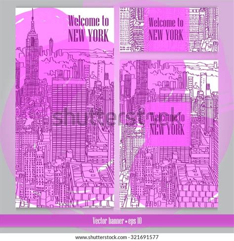 new york city vector illustration banners stock vector royalty free 321691577 shutterstock