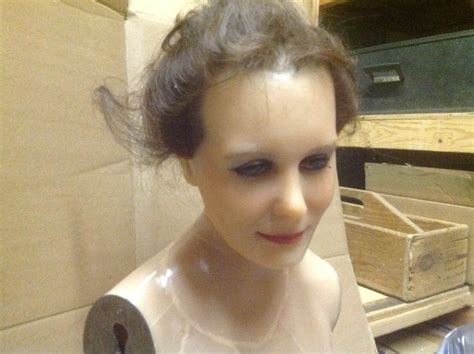 Vintage Wax Museum Woman Wax Head Obnoxious Antiques