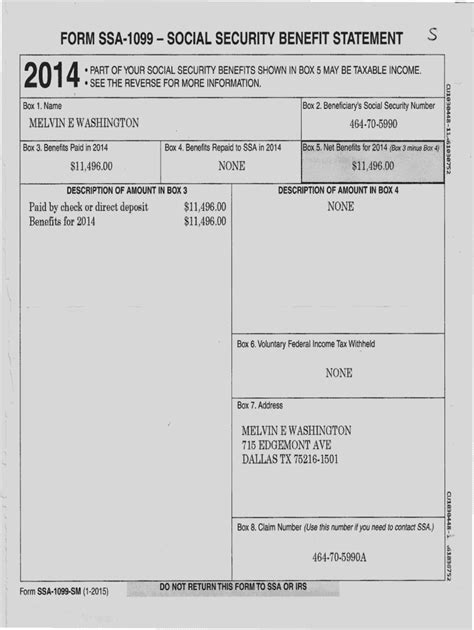 Ssa 1099 Form Fill Out And Sign Online Dochub