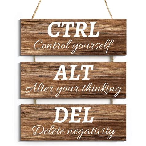 Buy Ctrl Alt Del Wall Decor Control Yourself Alter Your Thinking