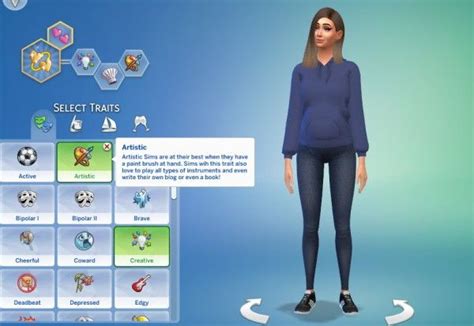 Mod The Sims Artistic Trait By Gobananas Sims 4 Downloads Sims 4