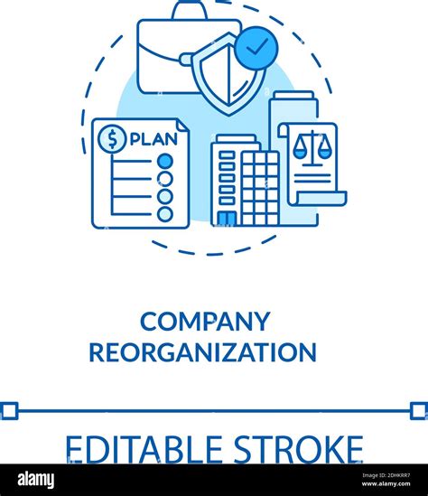 Company Reorganization Blue Concept Icon Stock Vector Image And Art Alamy