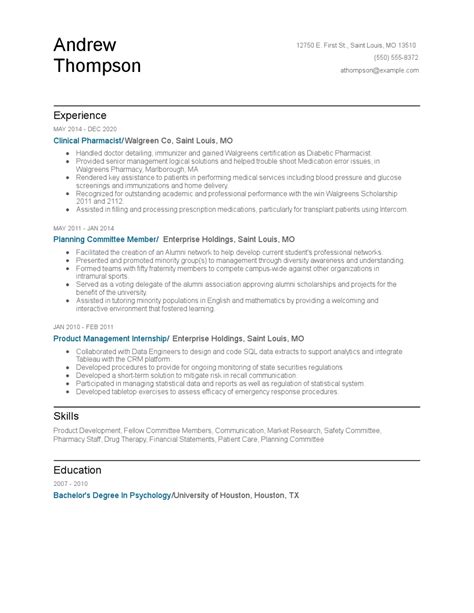 Clinical Pharmacist Resume Examples And Tips Zippia