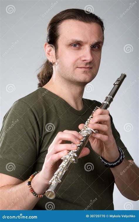 Man Playing A Clarinet Stock Photo Image Of Music Blonde 30720770