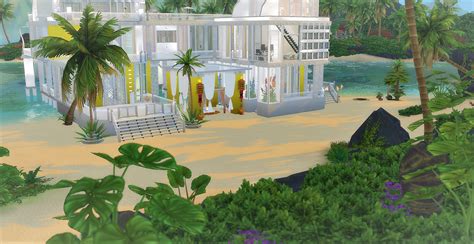 The Sims 4 Island Living Luxury Beach House Build Krazilialoves