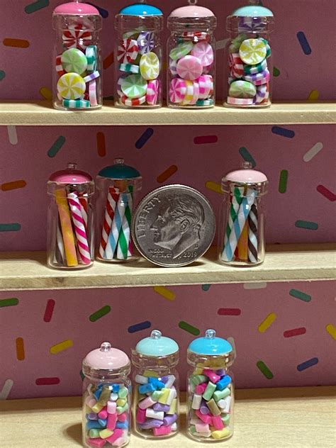 Dollhouse Miniature Candy Jars In 112 Scale Etsy