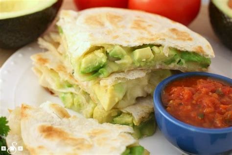 Chicken Avocado Quesadillas Butter With A Side Of Bread