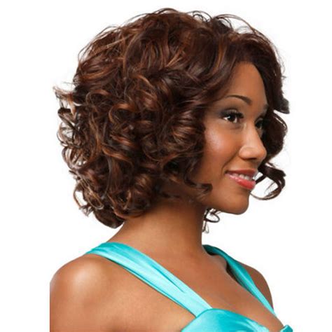 Hair Black Synthetic Short Wig Curly Afro African American Wigs For Women Cap US EBay