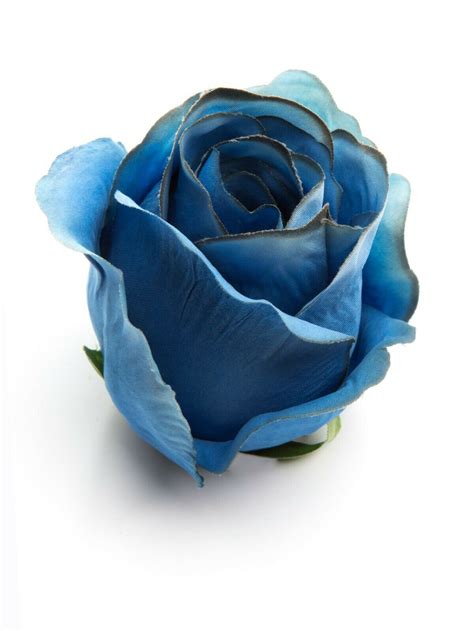 12 X Blue Silk Roses Artificial Flowers Wedding Home Decor Etsy