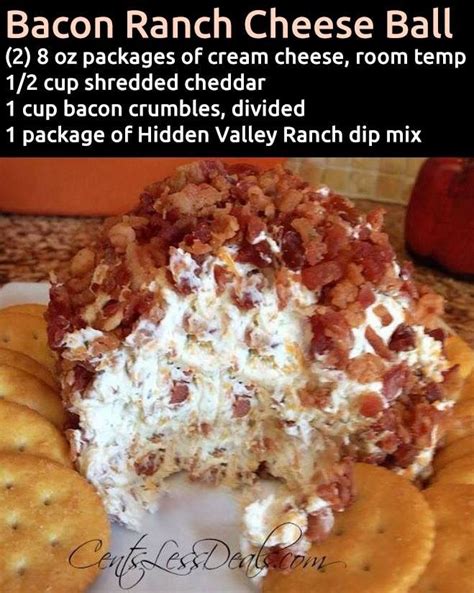 Pin By Earl Stephanie Bandy On Party Food Bacon Ranch Cheese Ball
