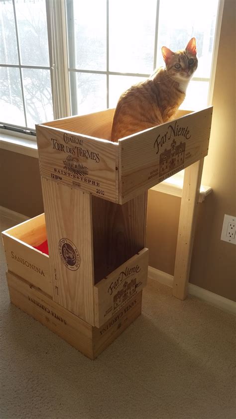 Diy Cat Condo Plans Cat Tower That Fits A Corner Takes Up Way Less