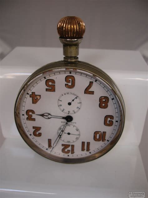 Longines Nickel Plated Metal 1930 Stem Wind Car Dash Clock El