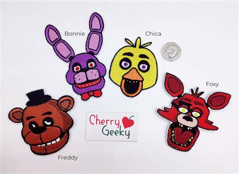 Five Nights At Freddys Embroidered Patches For Cosplay And Etsy Polska