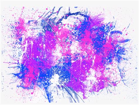 Color Multicolor Effect Splash Blots Purple Spray Paint Png Free