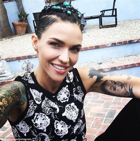 Ruby Rose Unveils Huge Tattoo On Her Back Daily Mail Online