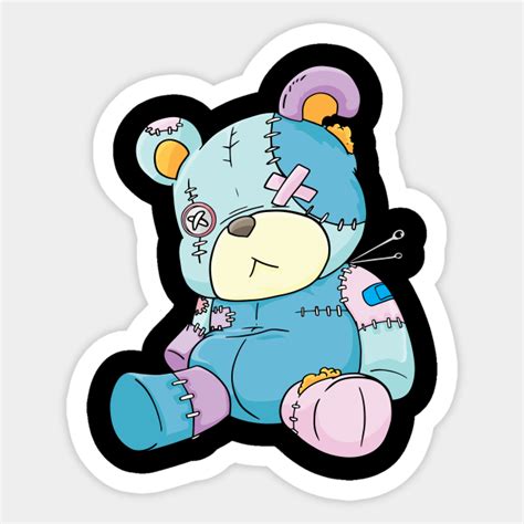 Teddy Bear Anime Pastel Goth Kawaii Pastel Goth Sticker Teepublic