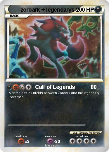 Pokémon Zoroark Legendarys Call Of Legends My Pokemon Card