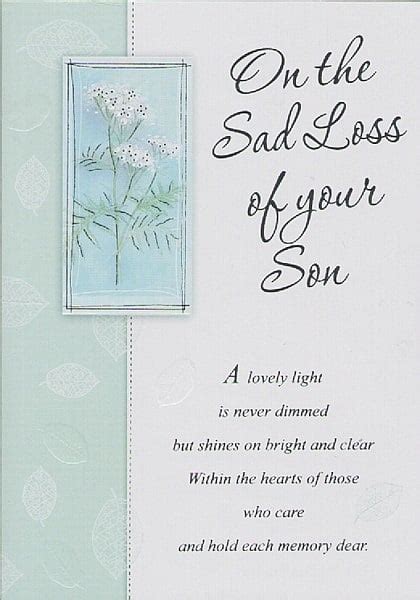 Sympathy Loss Of Son Quotes Quotesgram