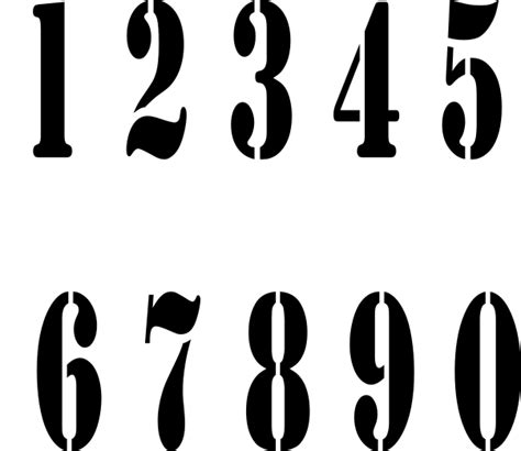 Print Big Numbers A4 Sized Numbers In Solid Black Number Templates