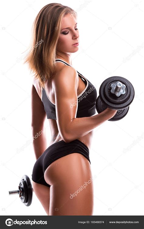 Sexy Fitness Girl With Dumbbells Stock Photo By AY PHOTO