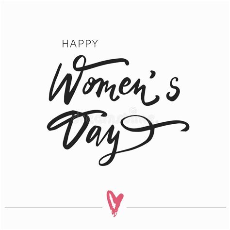 Happy Women S Day Lettering Typography Poster Stock Vector