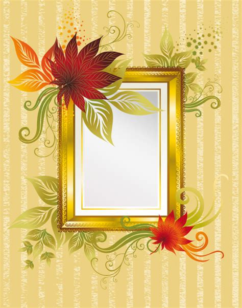 Autumn Elements Of Frames Vector 02 Free Download