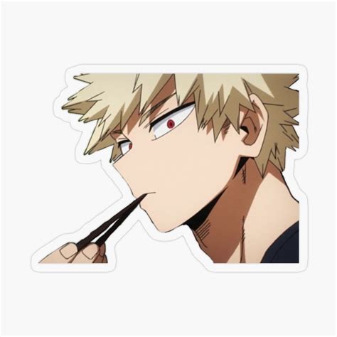 Katsuki Bakugou Sticker Sticker By Zoeygold13 In 2021 Anime