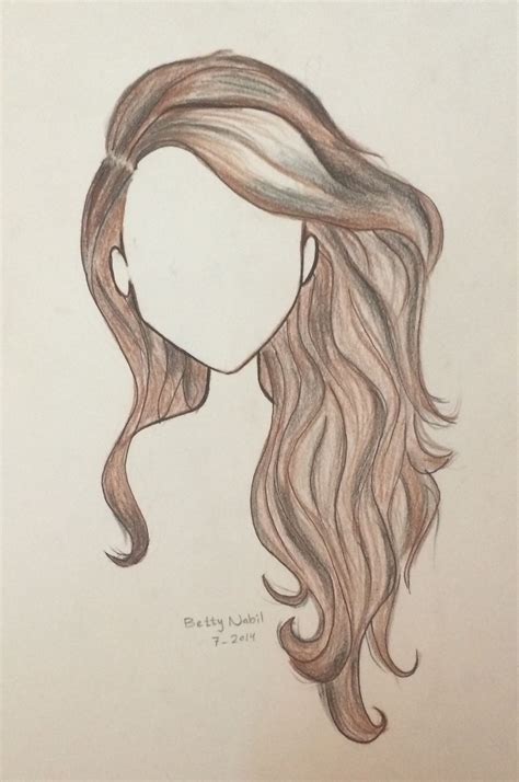 Wavy Hair Drawing