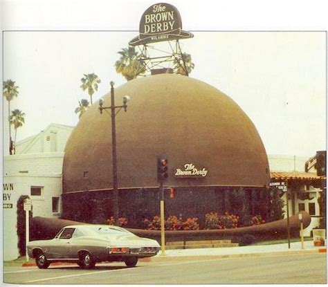 Brown Derby Restaurant Wilshire Blvd Los Angeles Circa Late 1960s