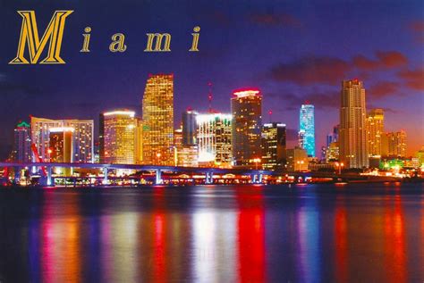 Free Download My Favorite Views Florida Miami Skyline At Night