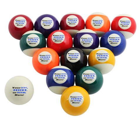 Custom Pool Balls Set Personalized Image Ozone Billiards