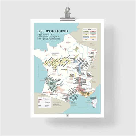 Carte Des Vins De France Les 200 Principales Appellations
